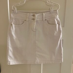 Cabi White Wash Denim Skirt  size 6